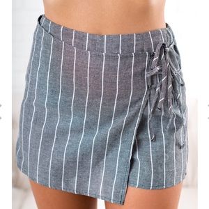Adabelle Striped Shorts (Denim)